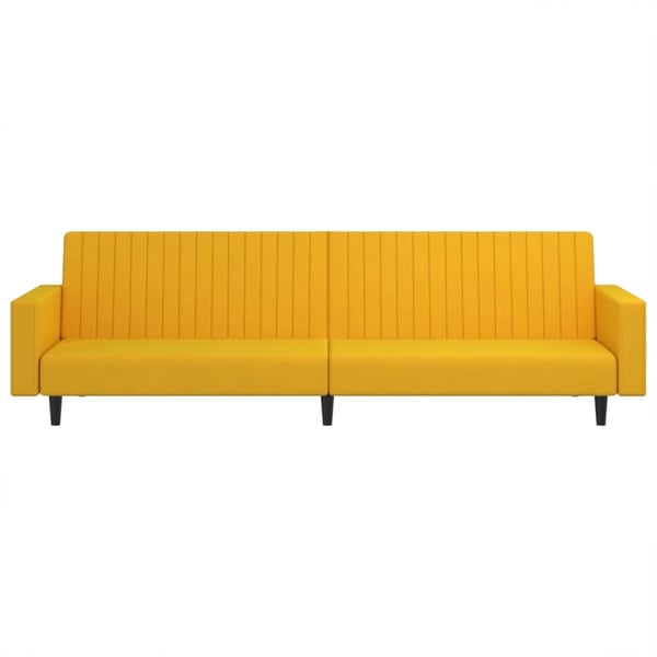 vidaXL 2-personers sovesofa fløjl gul