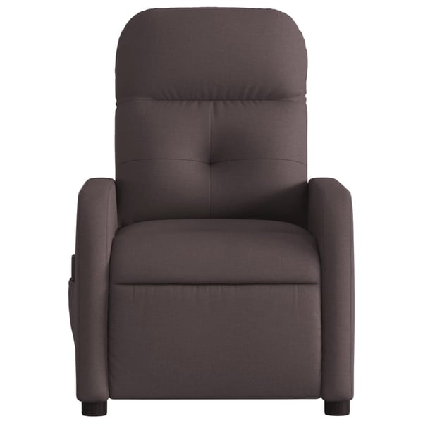 vidaXL Massagefåtölj mörkbrun tyg