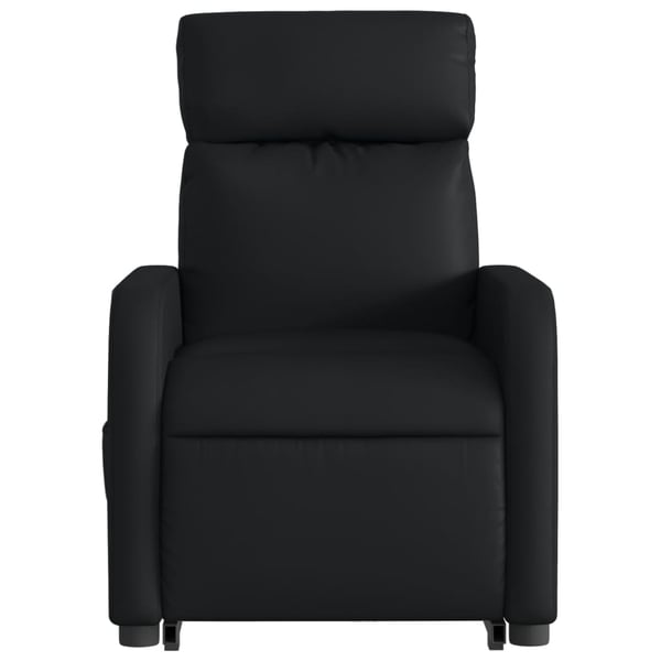 vidaXL Massagefåtölj med uppresningshjälp svart konstläder