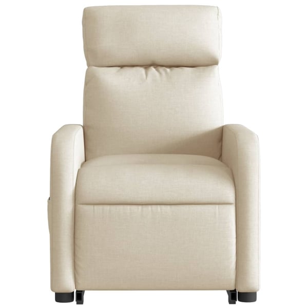vidaXL elektrisk massagestol med løftefunktion cremefarvet