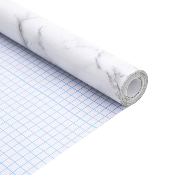vidaXL selvklæbende folie til møbler 90x500 cm PVC marmorhvid