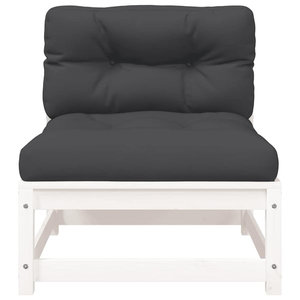 vidaXL 2-personers havesofa med hynder massivt fyrretræ