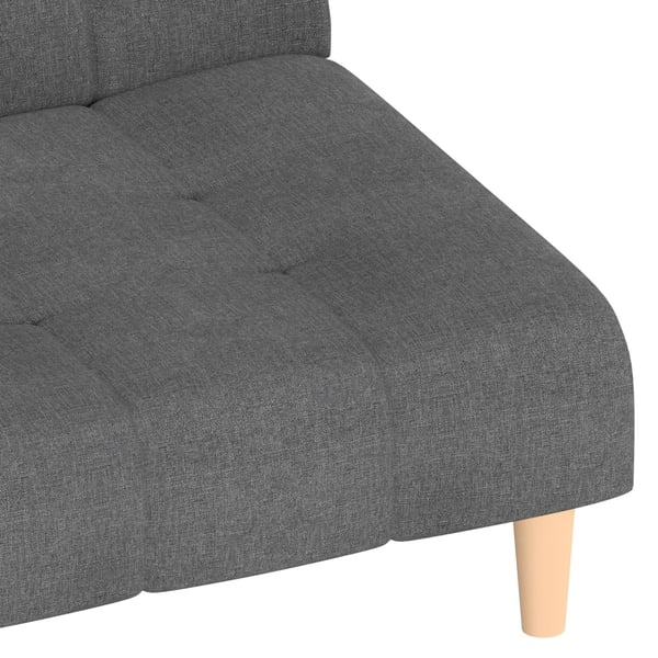 vidaXL Bäddsoffa 2-sits ljusgrå tyg