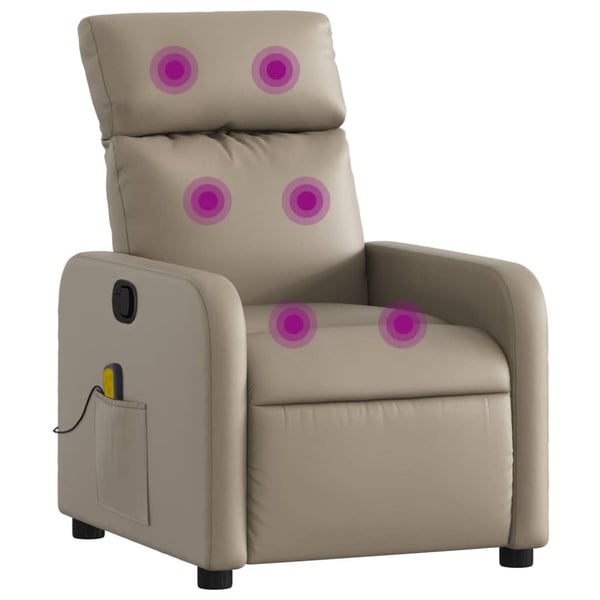 vidaXL massagestol kunstlæder cappuccino