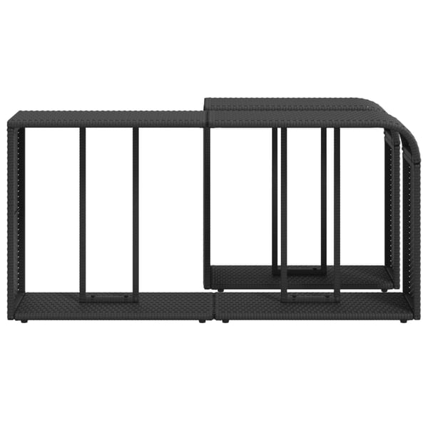 vidaXL opbevaringshylder 2 stk. polyrattan sort