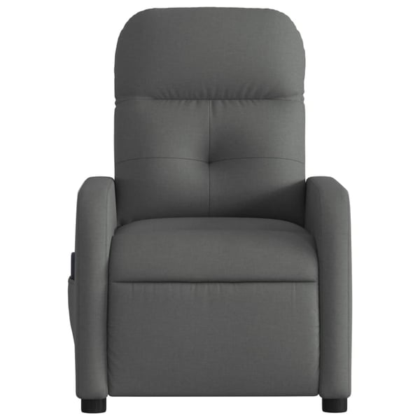 vidaXL Massagefåtölj mörkgrå tyg