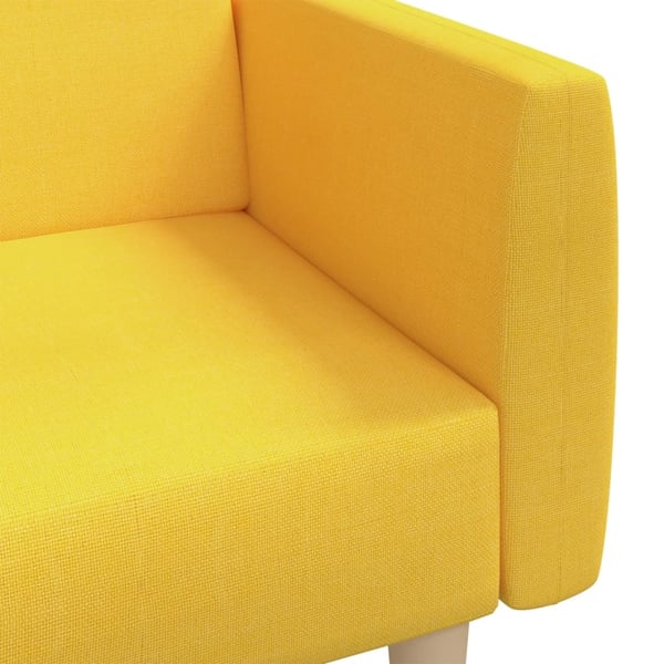 vidaXL 2-personers sovesofa stof gul