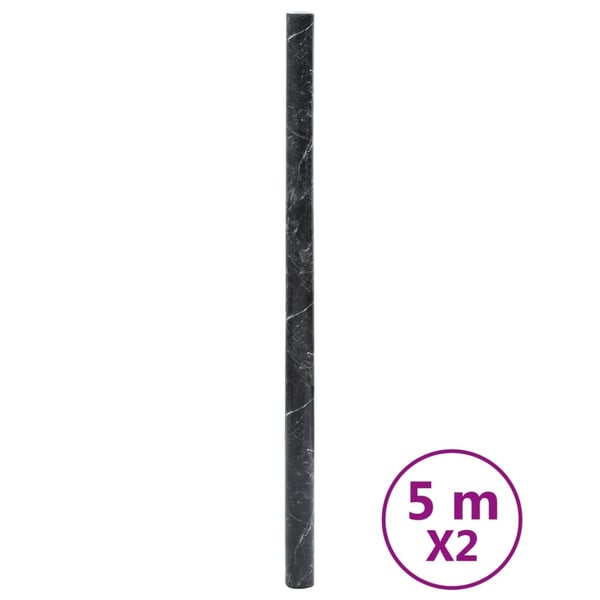 vidaXL Møbelklistremerker selvklebende matt svart 90x500 cm PVC