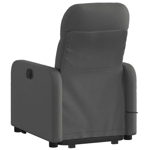 vidaXL elektrisk massagestol med løftefunktion stof mørkegrå