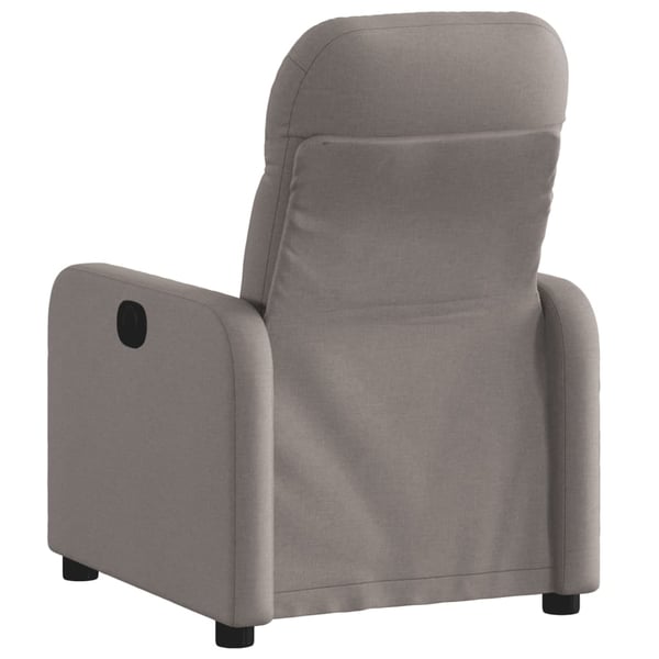 vidaXL Elektrisk reclinerfåtölj taupe tyg