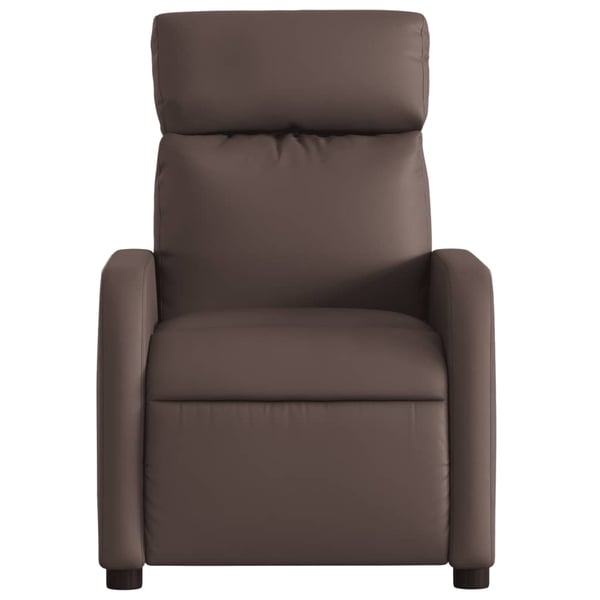 vidaXL Massagefåtölj brun konstläder