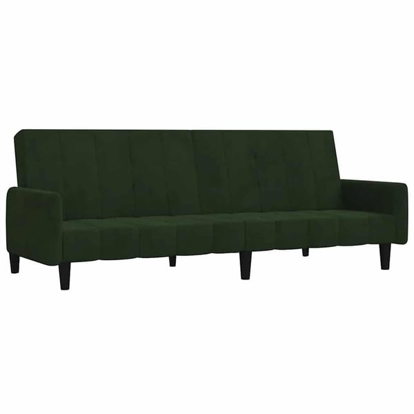 vidaXL 2-personers sovesofa fløjl mørkegrøn