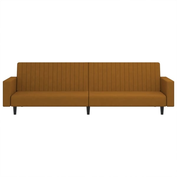 vidaXL 2-personers sovesofa fløjl brun