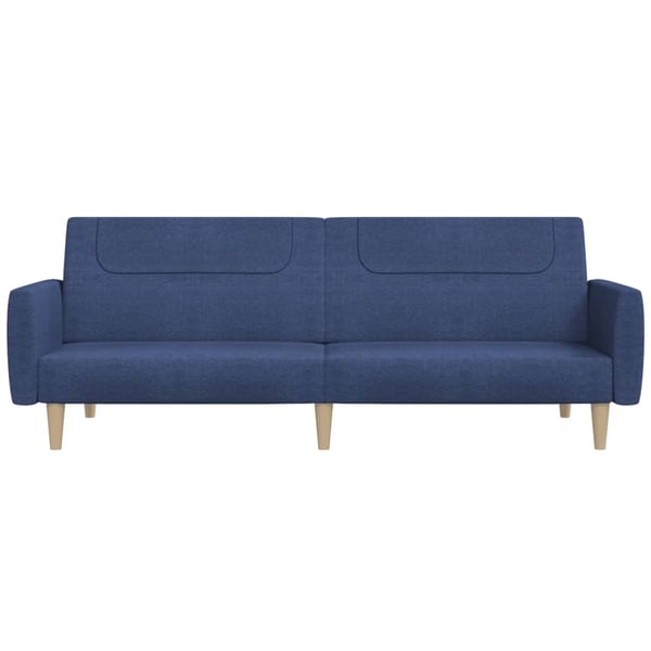 vidaXL 2-personers sovesofa stof blå