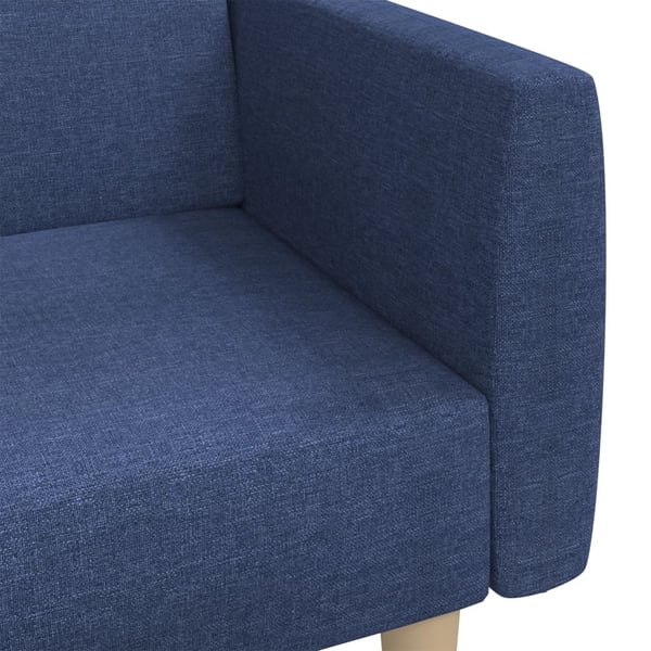vidaXL 2-personers sovesofa stof blå