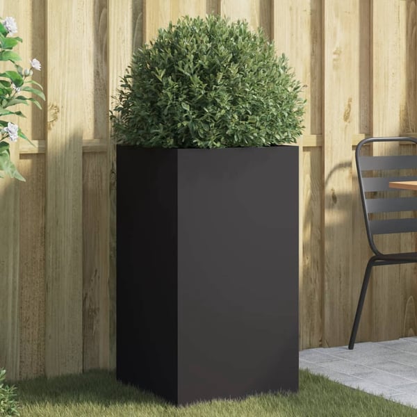 vidaXL plantekasse 42x38x75 cm stål sort
