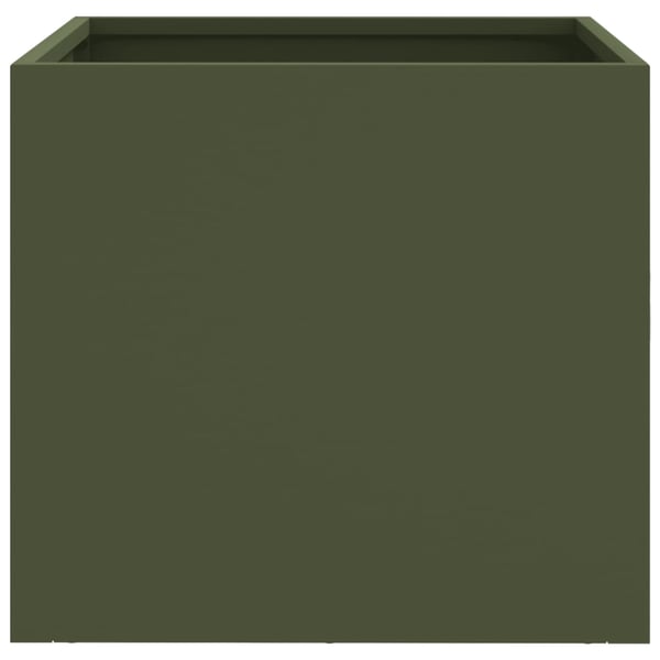 vidaXL Plantekasse olivengrønn 32x30x29 cm stål