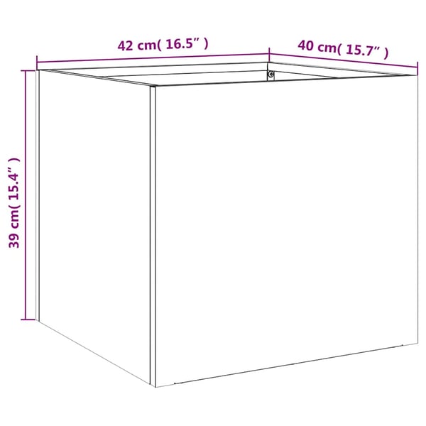 vidaXL Plantekasser 2 stk svart 42x40x39 cm stål
