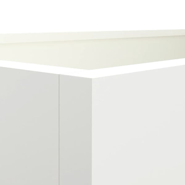 vidaXL Plantekasse hvit 62x30x29 cm stål