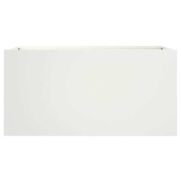 vidaXL Plantekasse hvit 62x30x29 cm stål