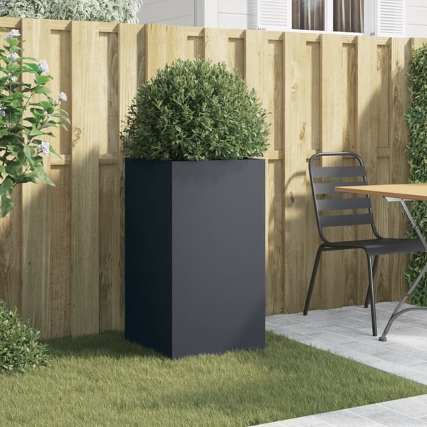 vidaXL Plantekasse hvit 42x38x75 cm stål