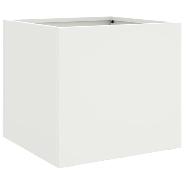 vidaXL Plantekasser 2 stk hvit 32x30x29 cm stål