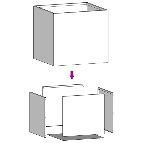vidaXL Plantekasser 2 stk hvit 32x30x29 cm stål