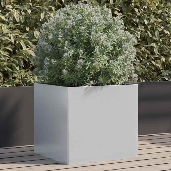 vidaXL Plantekasse sølv 42x40x39 cm galvanisert stål
