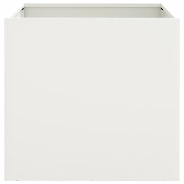 vidaXL Plantekasse hvit 42x40x39 cm stål