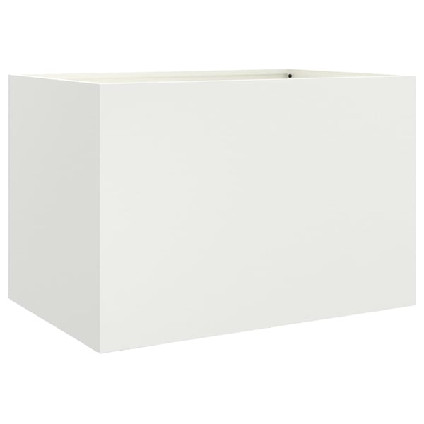 vidaXL Plantekasse hvit 62x40x39 cm stål
