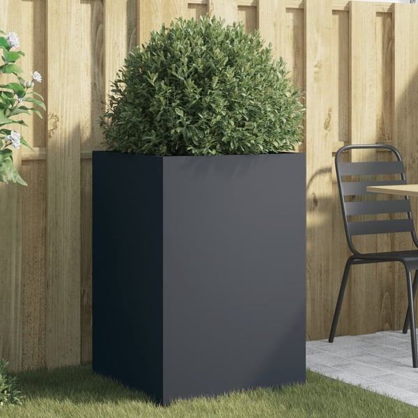 vidaXL plantekasse 52x48x75 cm stål antracitgrå