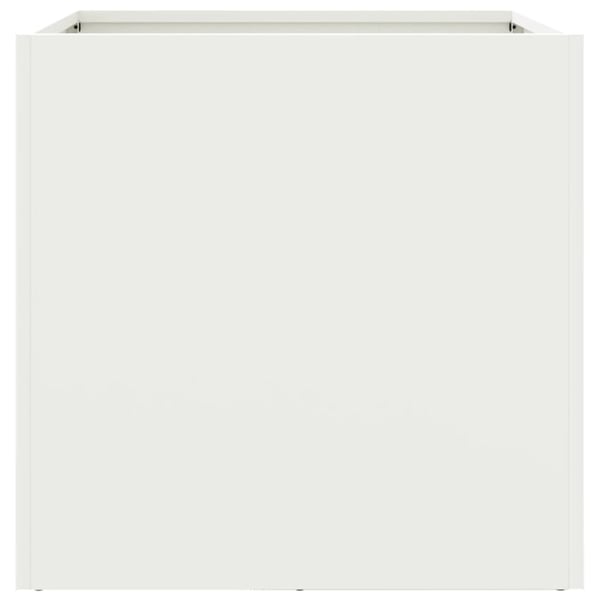vidaXL Plantekasse hvit 49x47x46 cm stål