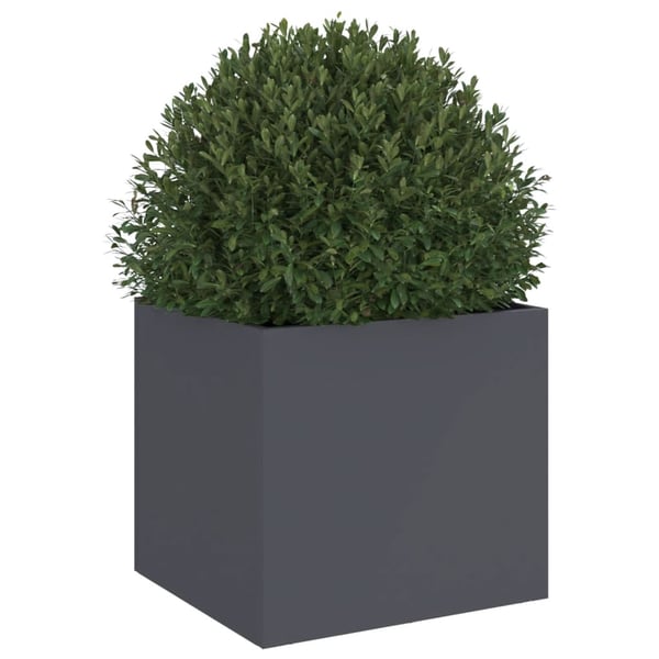 vidaXL Plantekasse antrasitt 32x30x29 cm stål