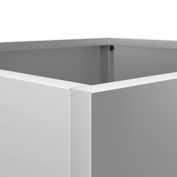 vidaXL Plantekasser 2 stk sølv 42x40x39 cm galvanisert stål