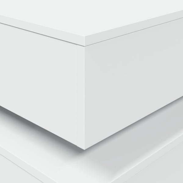 vidaXL sofabord med LED-lys 90x50x40 cm hvid