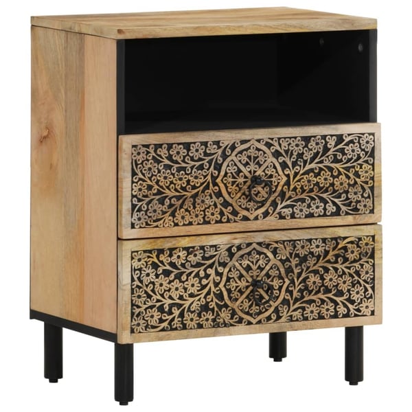vidaXL Nattbord 50x33x60 cm heltre mango