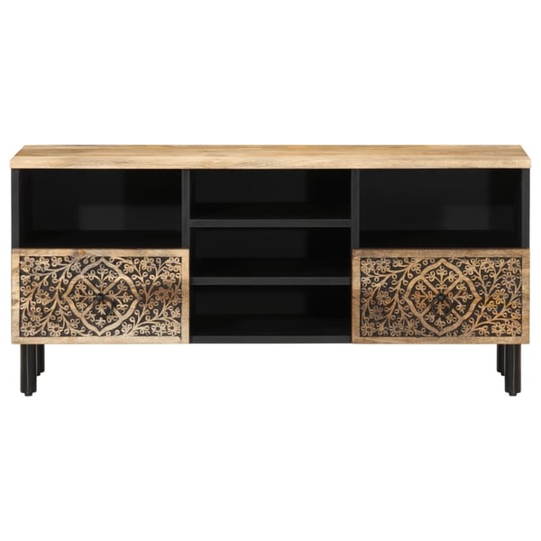 vidaXL TV-benk 100x33x46 cm heltre mango