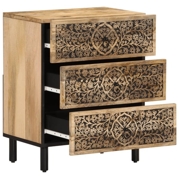 vidaXL Nattbord 50x33x60 cm heltre mango