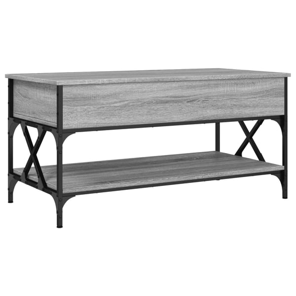 vidaXL Salongbord grå sonoma 100x55x50 cm konstruert tre og metall