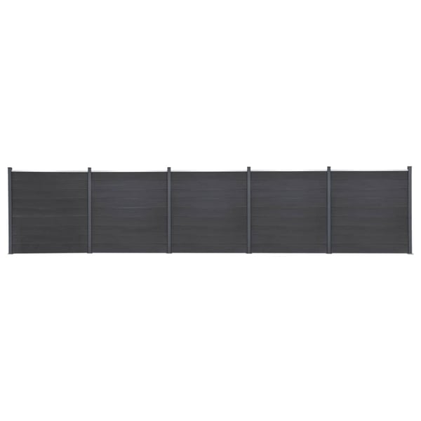 vidaXL hegnspanelsæt 872x186 cm WPC grå