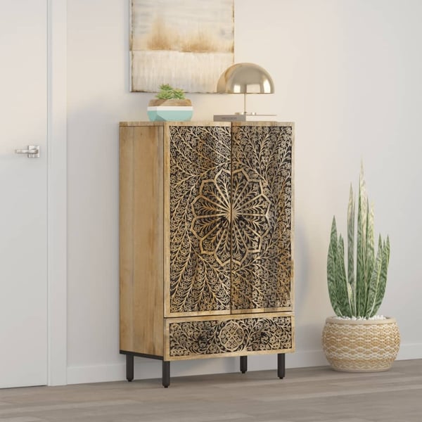 vidaXL Kaappi 60x33x100 cm täysi mangopuu