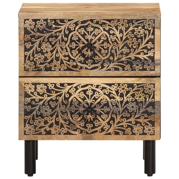 vidaXL Nattbord 2 stk 40x33x46 cm heltre mango
