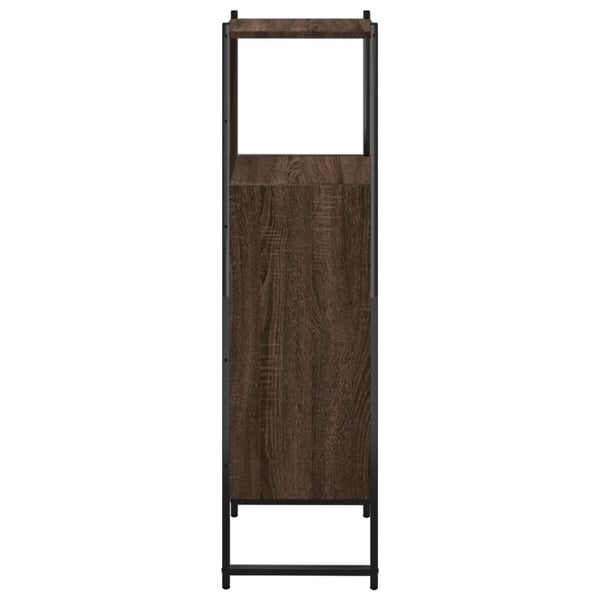 vidaXL badeværelsesskab 33x33x120,5 cm konstrueret træ brunt egetræ