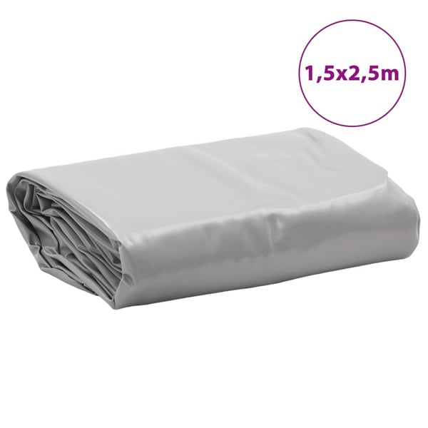 vidaXL presenning 1,5x2,5 m 650 g/m² grå