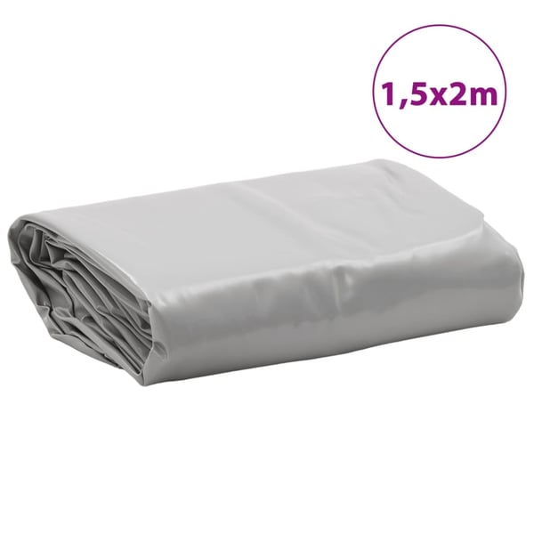 vidaXL presenning 1,5x2 m 650 g/m² grå