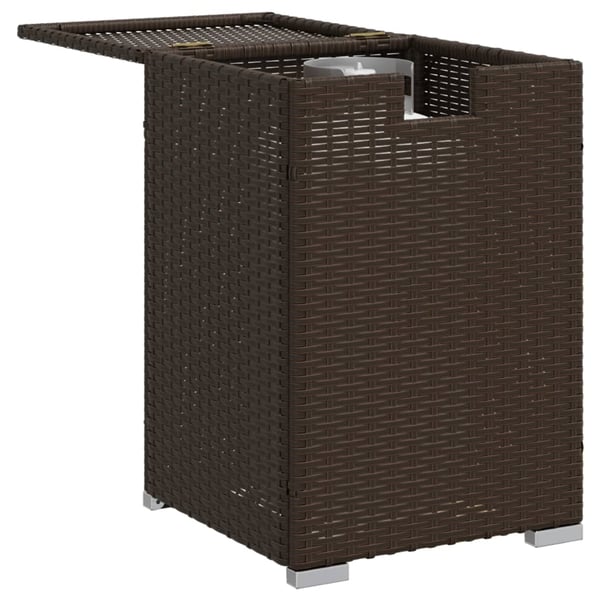 vidaXL Deksel for propantank brun 40x40x60 cm polyrotting