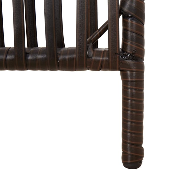 vidaXL rumdeler 6 paneler polyrattan brun