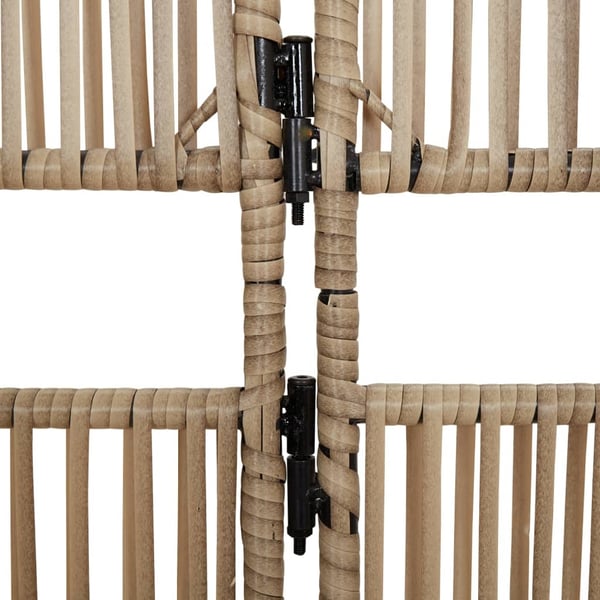 vidaXL rumdeler 4 paneler polyrattan beige