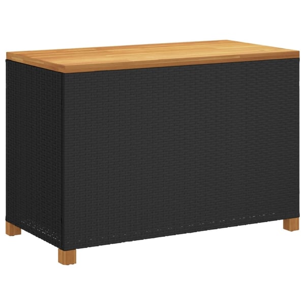 vidaXL opbevaringsboks til haven 110x55x63 cm polyrattan akacie sort