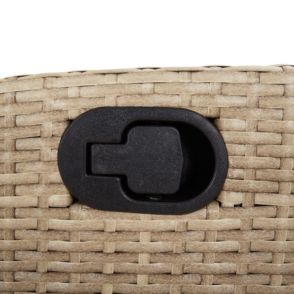 vidaXL havestol med lænefunktion og fodstøtte polyrattan beige